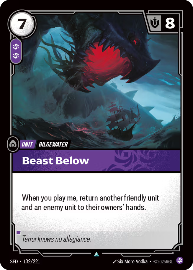 Riftbound: League of Legends TCG Spiritforged 132/221 Beast Below Foil