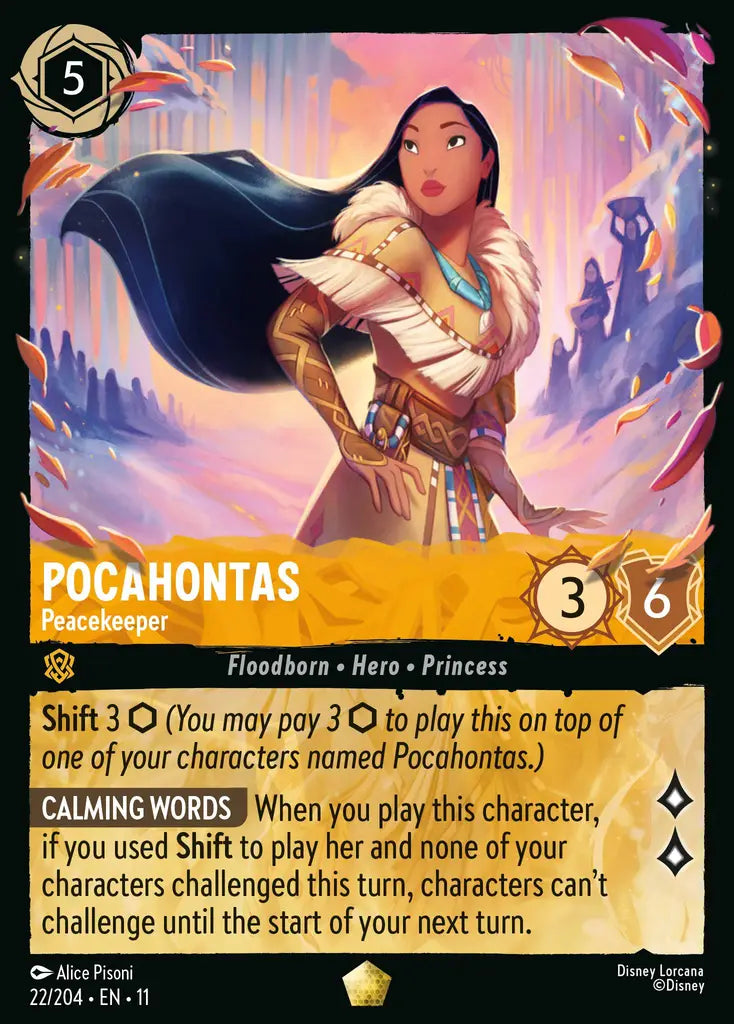 Disney Lorcana Winterspell 022/204 Pocahontas - Peacekeeper