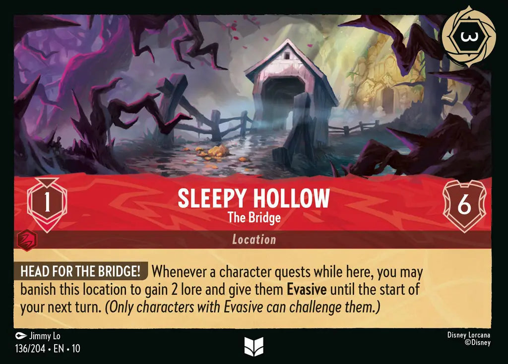 Disney Lorcana Whispers in the Well 136/204 Sleepy Hollow - The Bridge