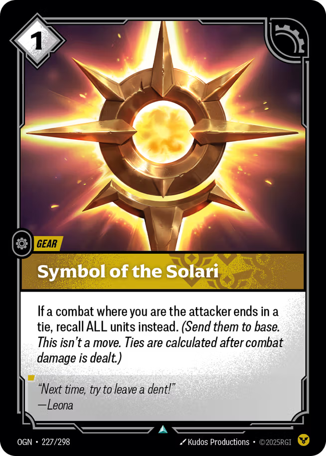 Riftbound: League of Legends TCG Origins 227/289 Symbol of the Solari
