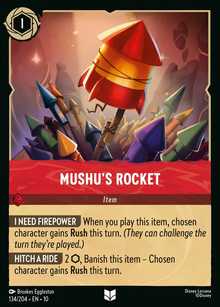 Disney Lorcana Whispers in the Well 134/204 Mushu's Rocket