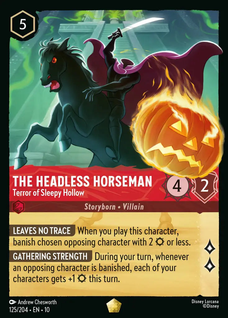 Disney Lorcana Whispers in the Well 125/204 The Headless Horseman - Terror of Sleepy Hollow