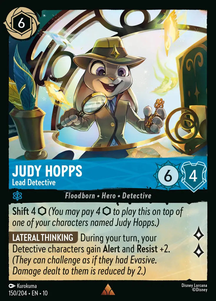 Disney Lorcana Whispers in the Well 150/204 Judy Hopps - Lead Detective