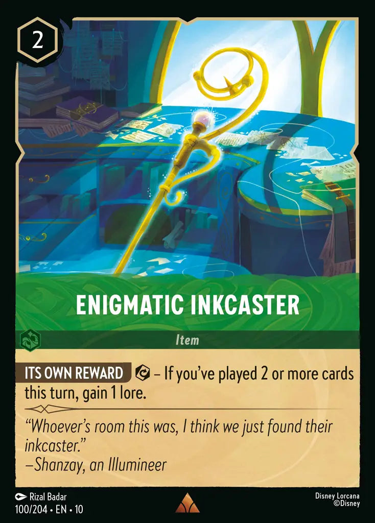 Disney Lorcana Whispers in the Well 100/204 Enigmatic Inkcaster
