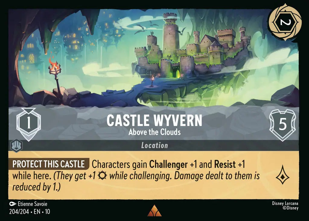 Disney Lorcana Whispers in the Well 204/204 Castle Wyvern - Above the Clouds