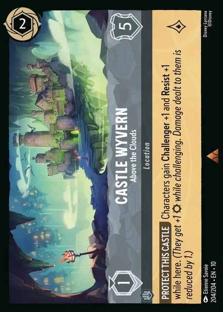 Disney Lorcana Whispers in the Well 204/204 Castle Wyvern - Above the Clouds