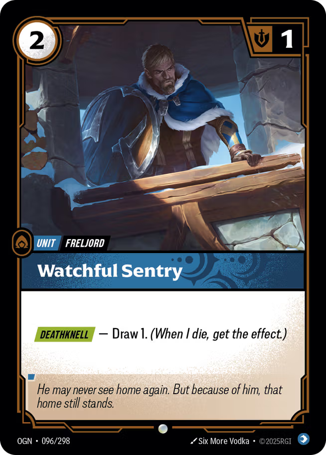 Riftbound: League of Legends TCG Origins 096/289 Watchful Sentry