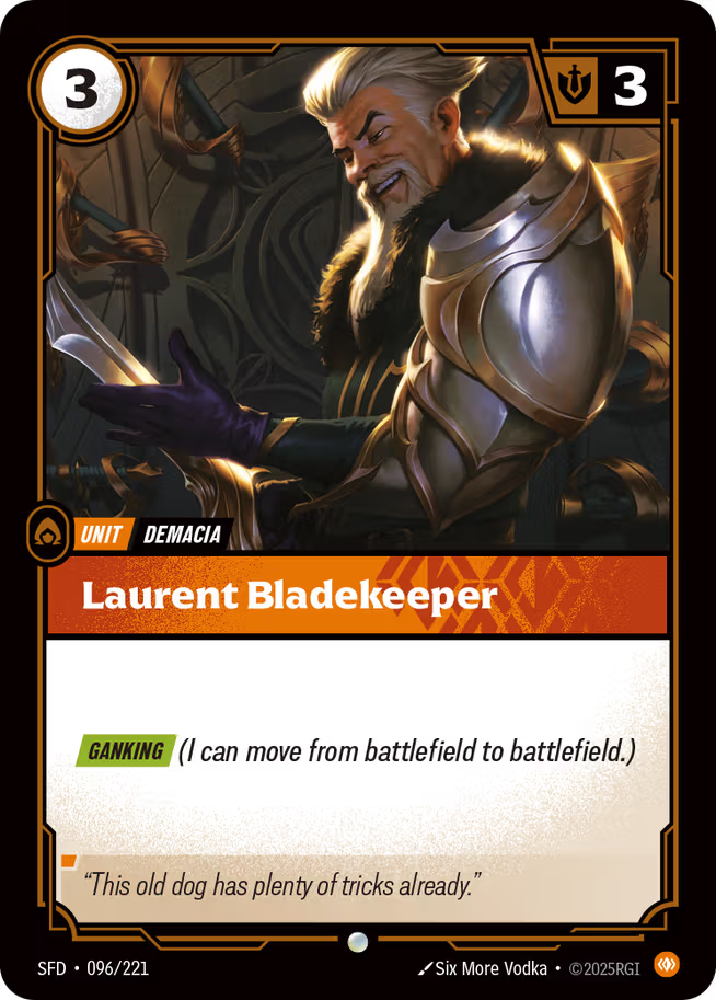 Riftbound: League of Legends TCG Spiritforged 096/221 Laurent Bladekeeper Foil
