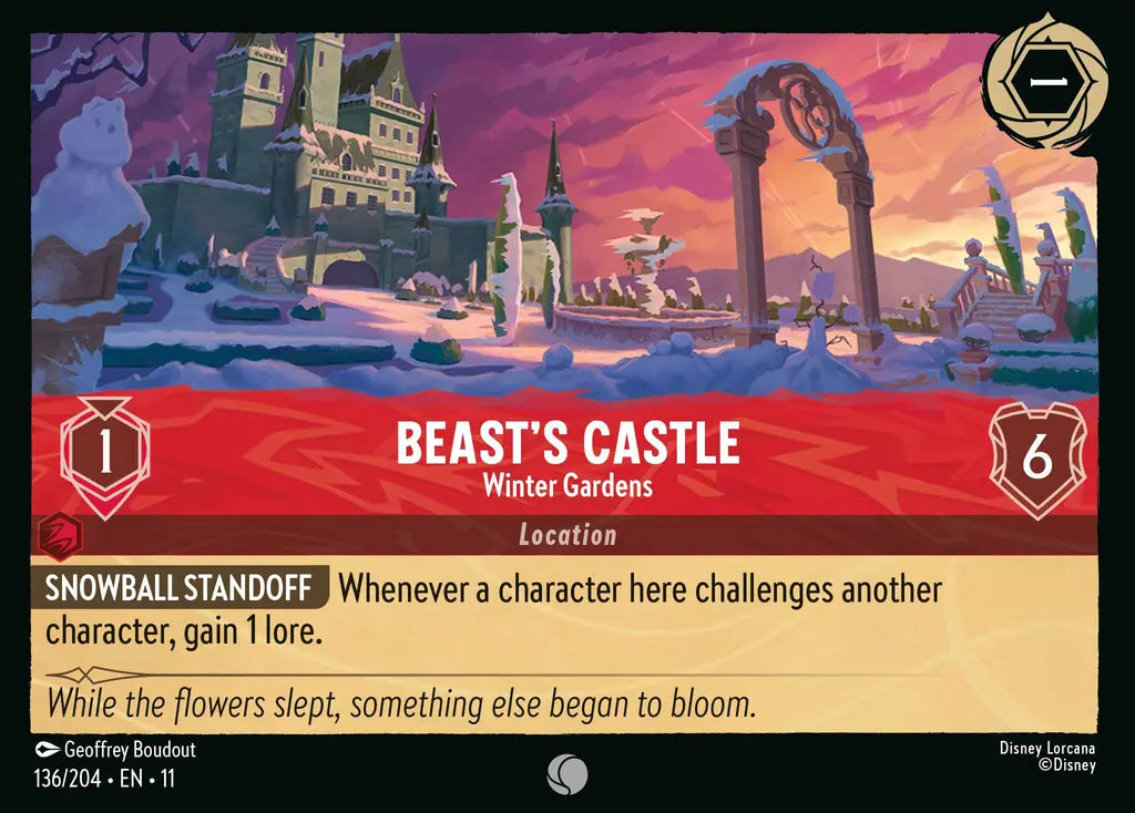 Disney Lorcana Winterspell 136/204 Beast's Castle - Winter Gardens