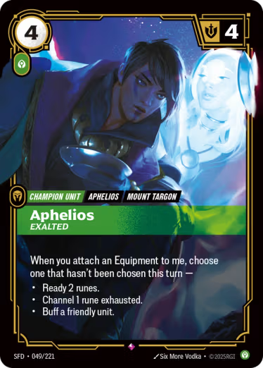 Riftbound: League of Legends TCG Spiritforged 049/221 Aphelios, Exalted