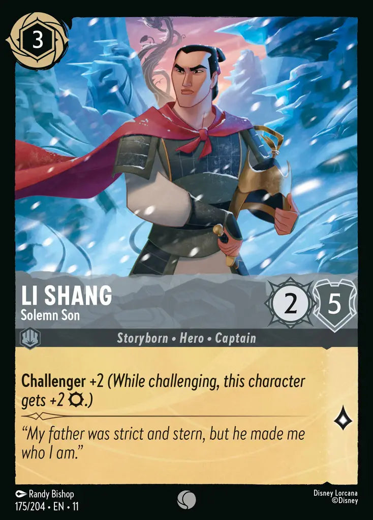 Disney Lorcana Winterspell 175/204 Li Shang - Solemn Son