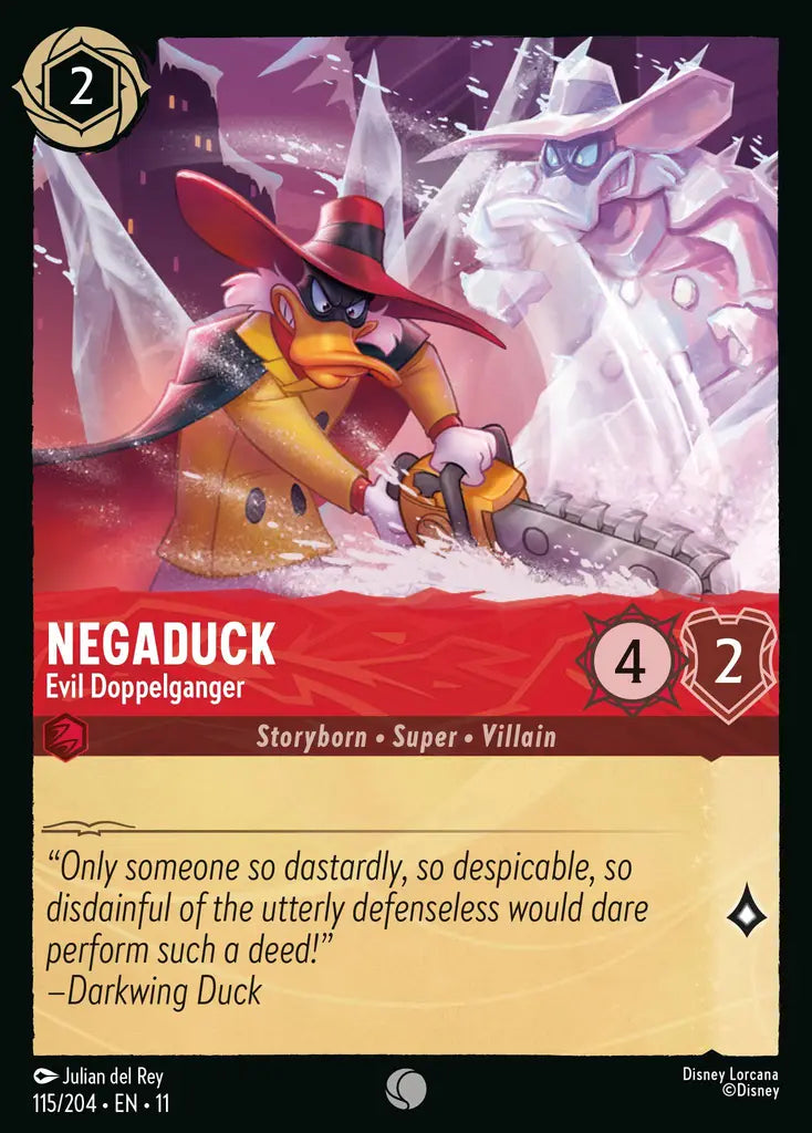 Disney Lorcana Winterspell 115/204 Negaduck - Evil Doppelganger