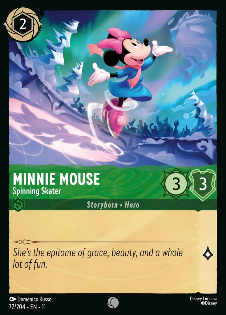 Disney Lorcana Winterspell 072/204 Minnie Mouse - Spinning Skater Foil