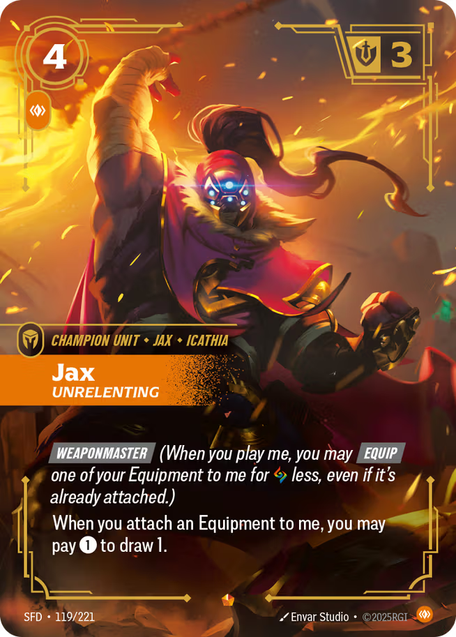 Riftbound: League of Legends TCG Spiritforged 119/221 Jax, Unrelenting