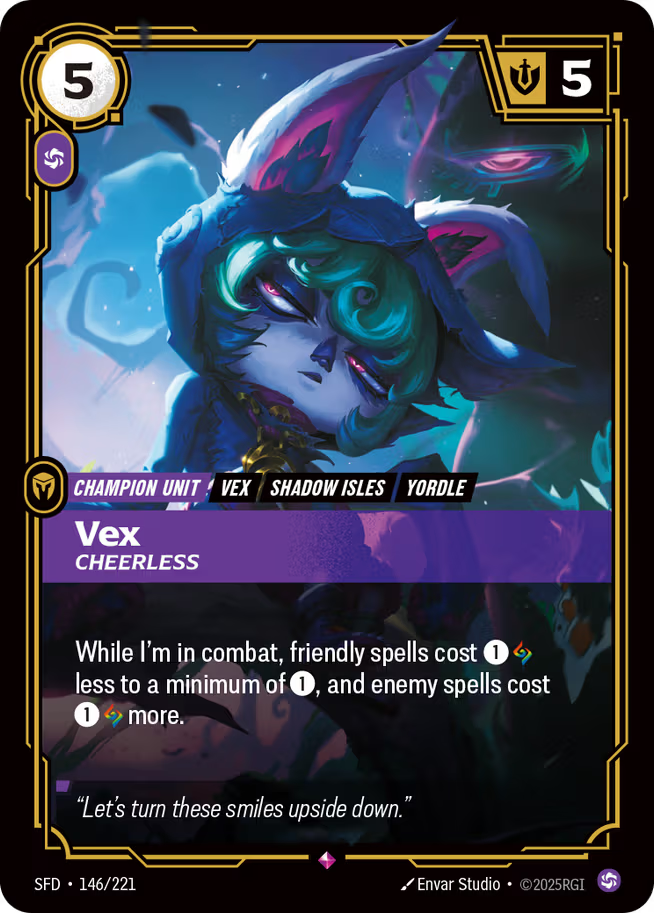 Riftbound: League of Legends TCG Spiritforged 146/221 Vex, Cheerless