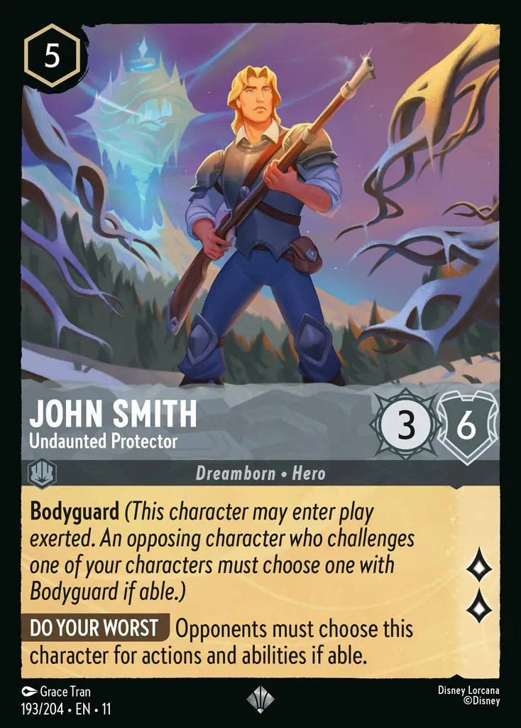 Disney Lorcana Winterspell 193/204 John Smith - Undaunted Protector