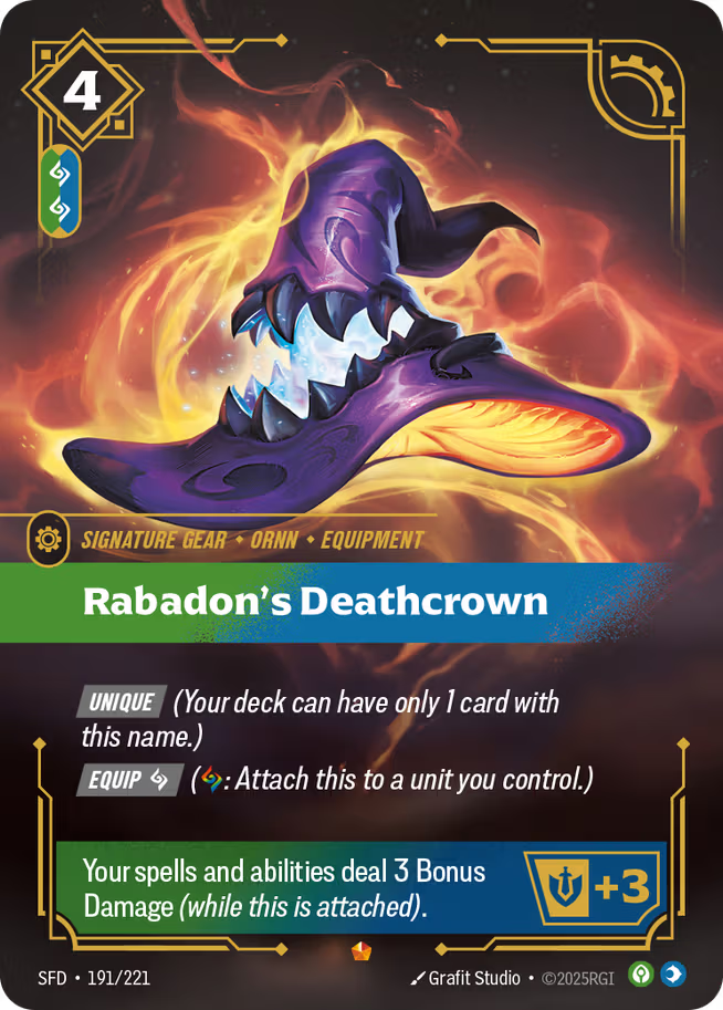 Riftbound: League of Legends TCG Spiritforged 191/221 Rabadon's Deathcrown