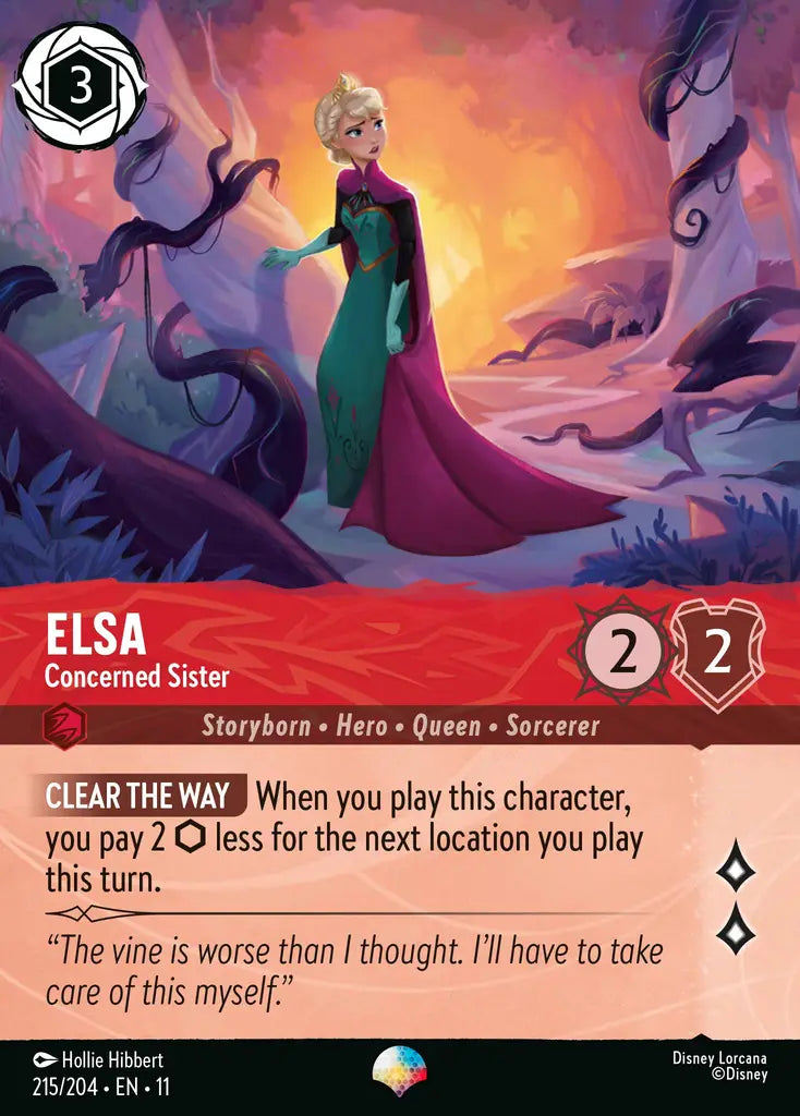 Disney Lorcana Winterspell 125/204 Elsa - Concerned Sister Epic
