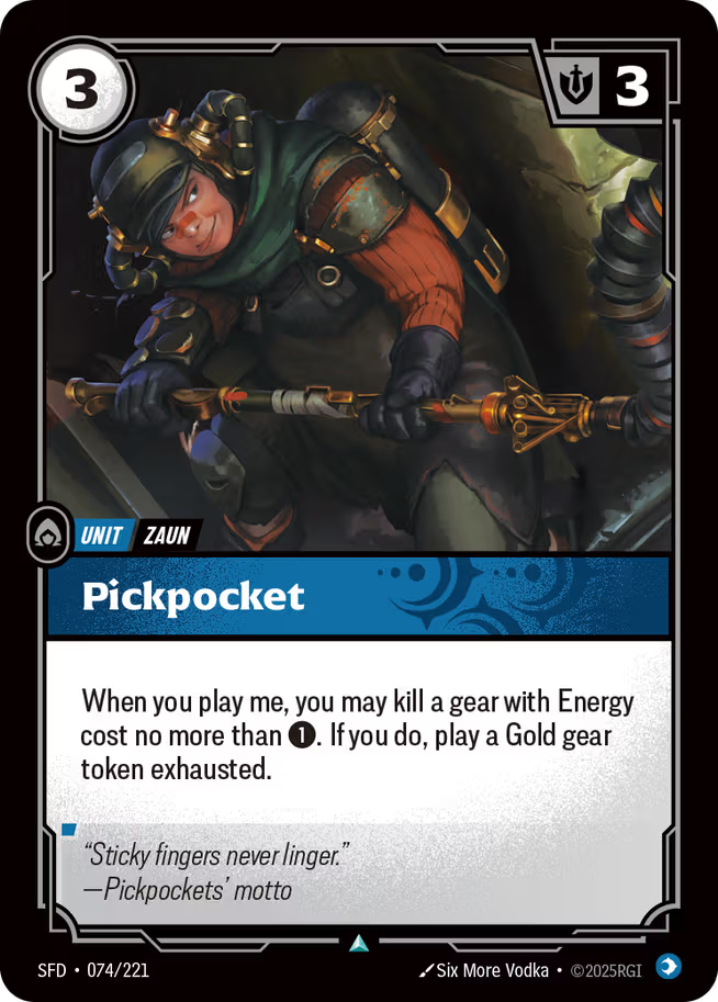 Riftbound: League of Legends TCG Spiritforged 074/221 Pickpocket