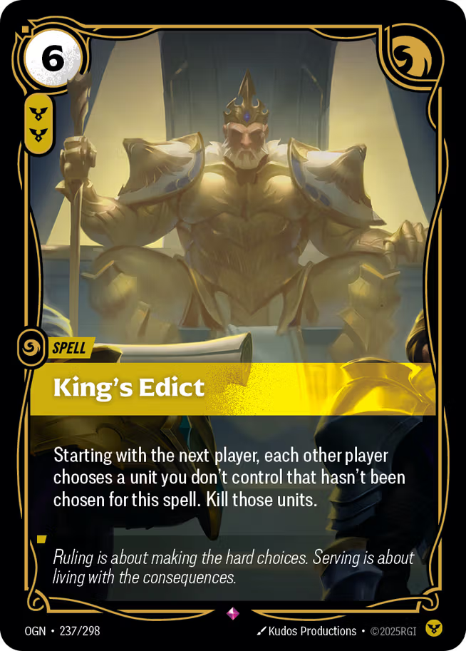 Riftbound: League of Legends TCG Origins 237/289 King's Edict