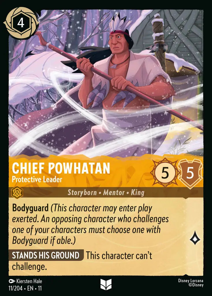 Disney Lorcana Winterspell 011/204 Chief Powhatan - Protective Leader