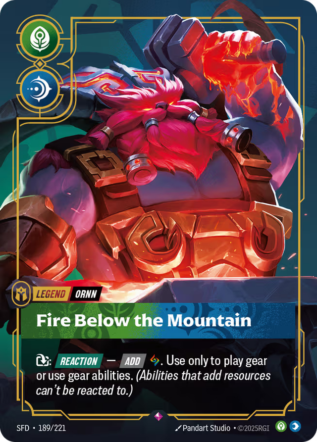 Riftbound: League of Legends TCG Spiritforged 189/221 Fire Below the M ...