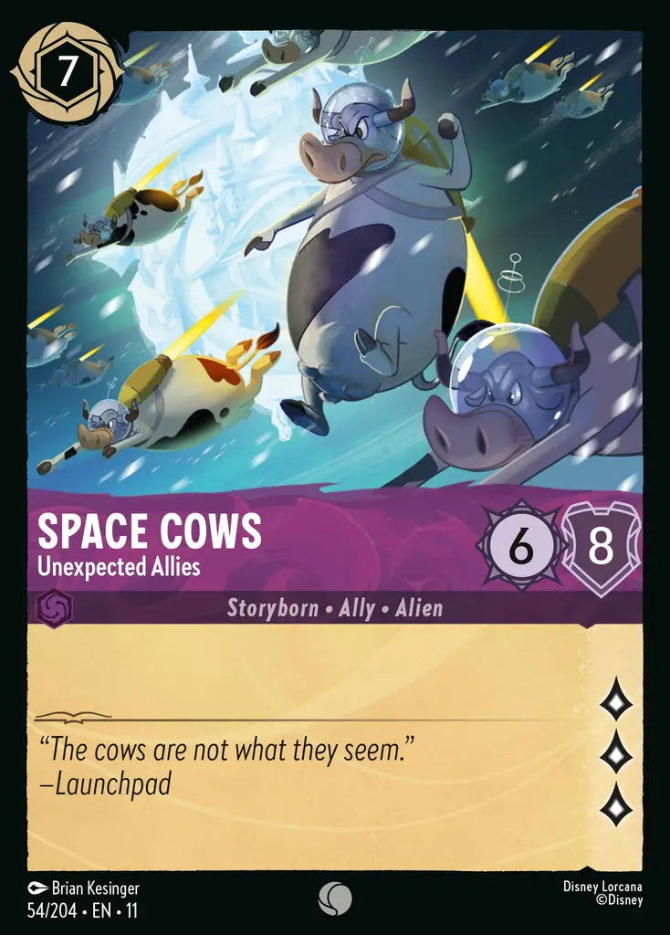 Disney Lorcana Winterspell 054/204 Space Cows - Unexpected Allies
