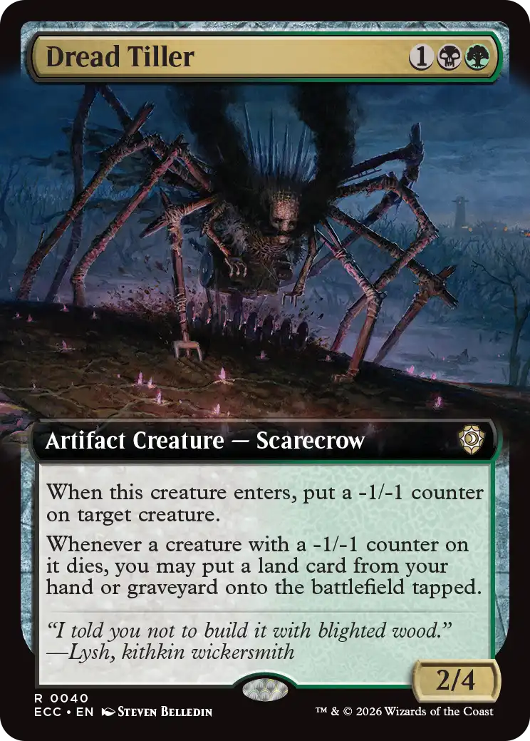 MTG Lorwyn Eclipsed 0040 Dread Tiller Extended Art