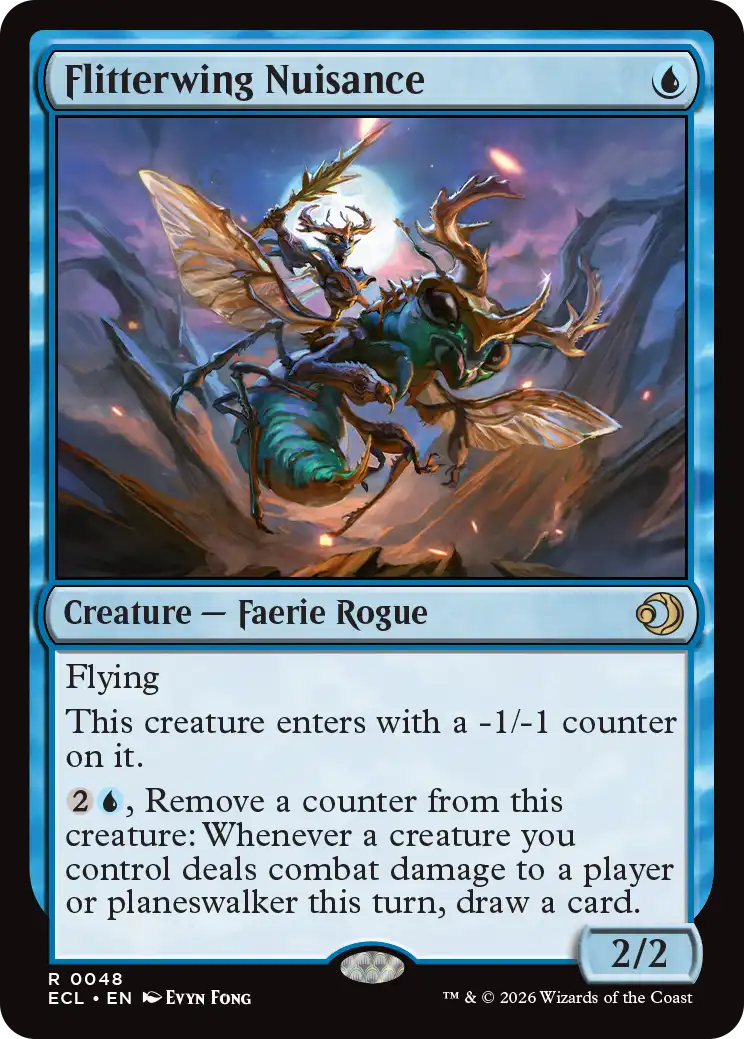 MTG Lorwyn Eclipsed 0048 Flitterwing Nuisance Foil
