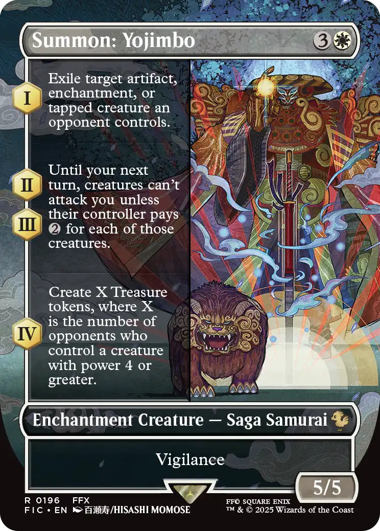 MTG - Final Fantasy 0196 Summon: Yojimbo Borderless