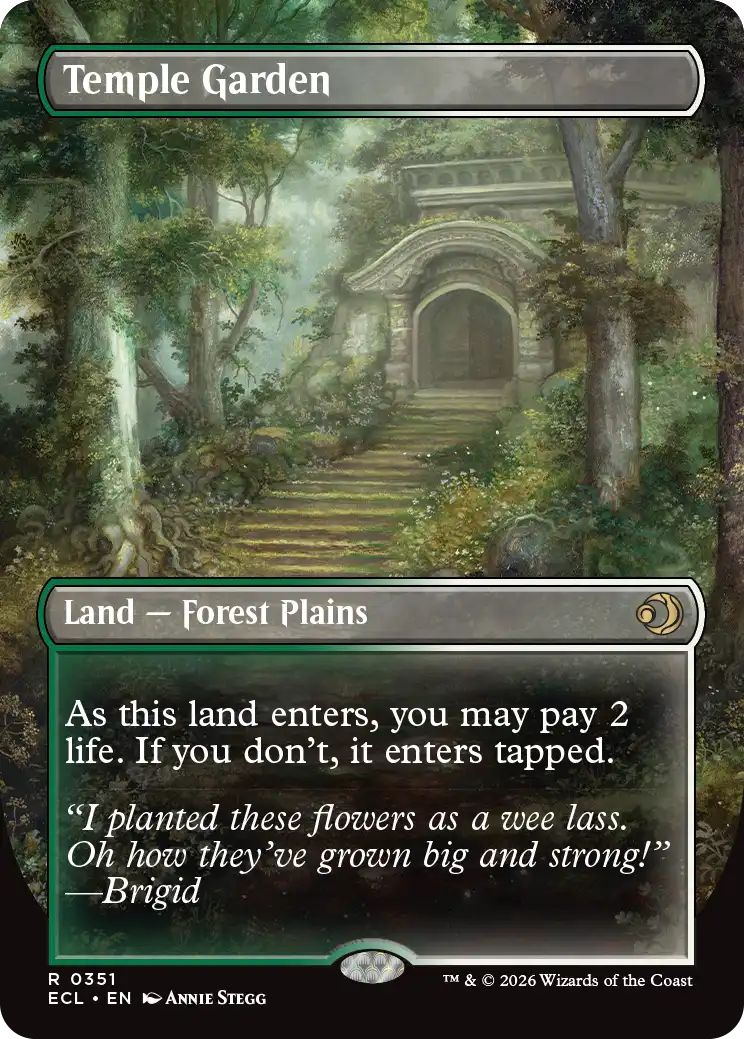 MTG Lorwyn Eclipsed 0351 Temple Garden Borderless