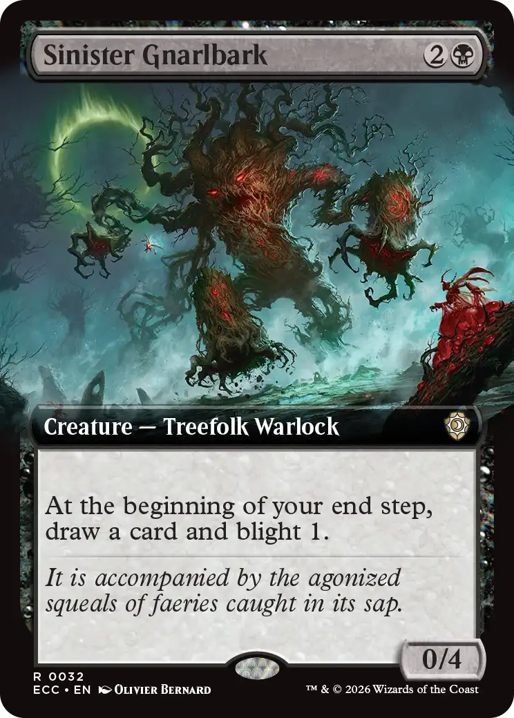 MTG Lorwyn Eclipsed 0032 Sinister Gnarlbark Extended Art