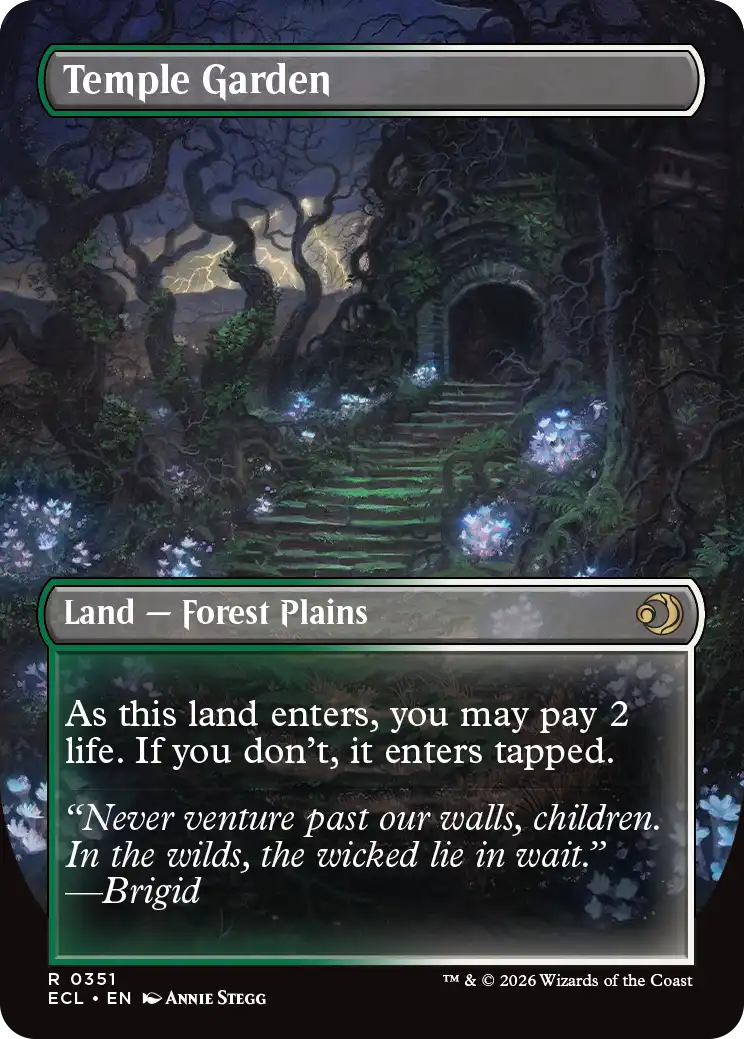 MTG Lorwyn Eclipsed 0351 Temple Garden Borderless