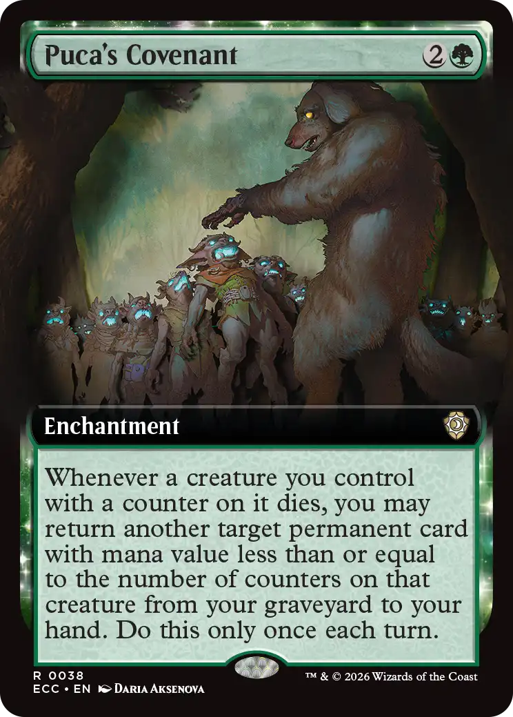 MTG Lorwyn Eclipsed 0038 Puca's Covenant Extended Art