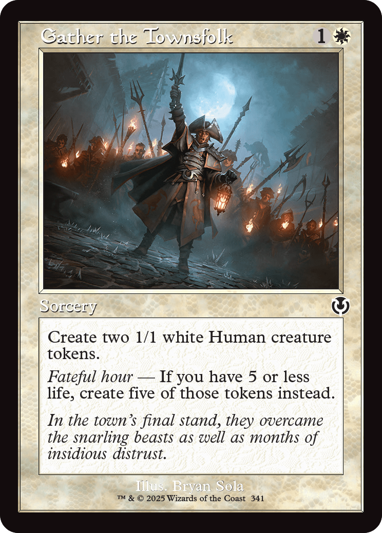 MTG Innistrad Remastered 341 Gather the Townsfolk Retro Frame