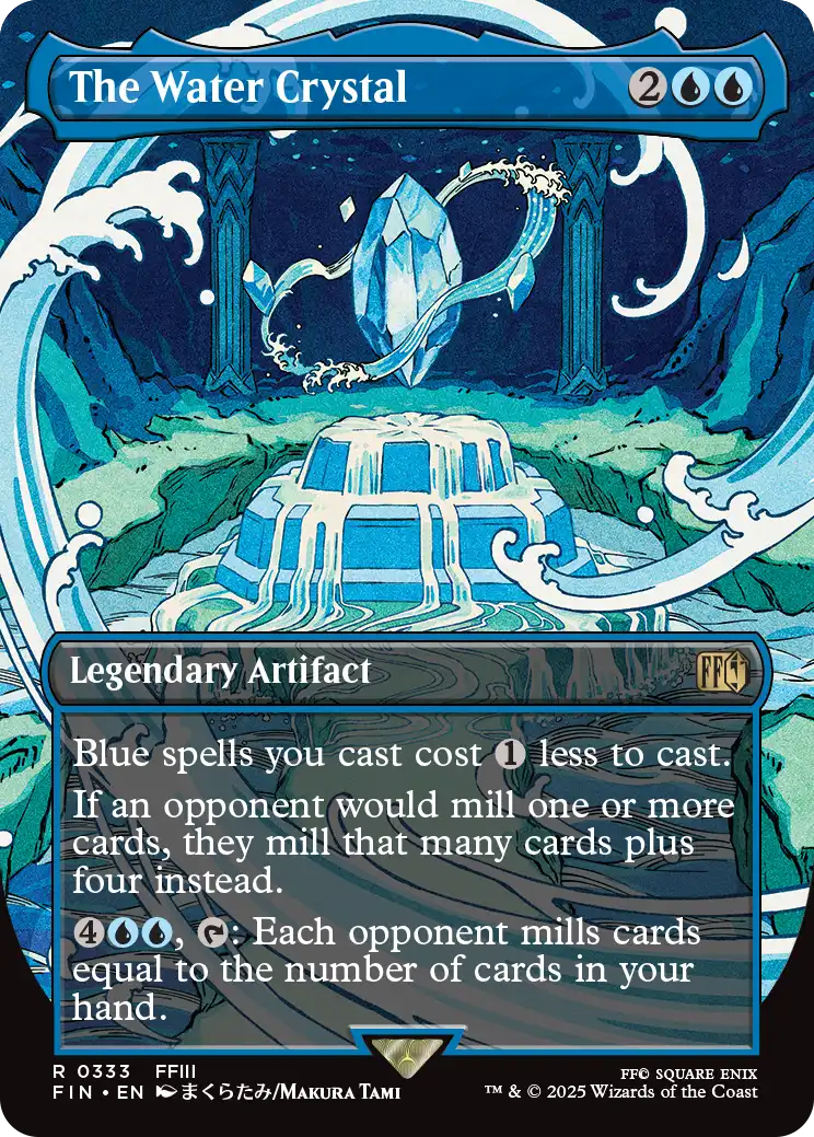 MTG - Final Fantasy 0333 The Water Crystal Borderless Foil
