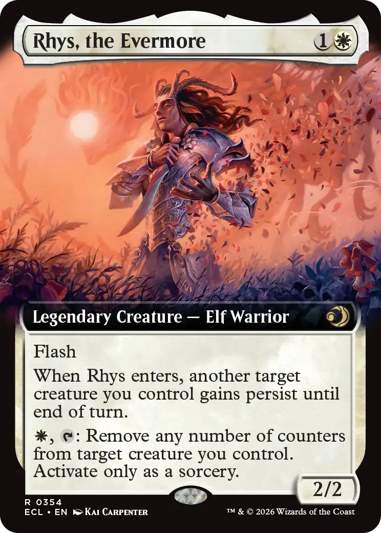 MTG Lorwyn Eclipsed 0354 Rhys, the Evermore Extended Art