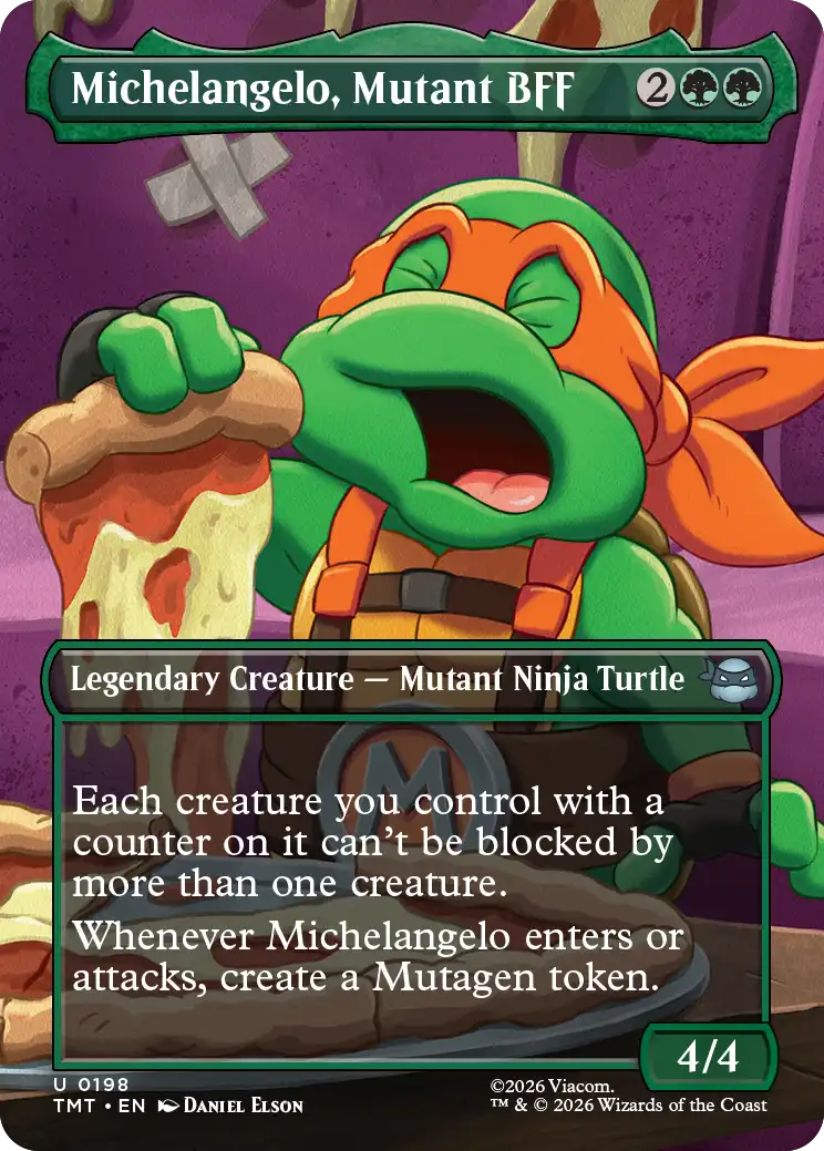 MTG Teenage Mutant Ninja Turtles 0198 Michelangelo, Mutant BFF Borderless
