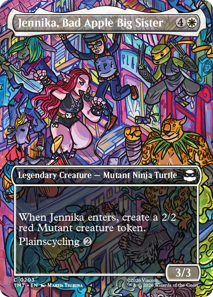 MTG Teenage Mutant Ninja Turtles 0203 Jennika, Bad Apple Big Sister Borderless