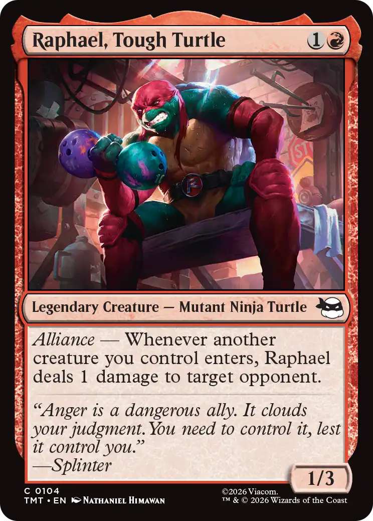 MTG Teenage Mutant Ninja Turtles 0104 Raphael, Tough Turtle