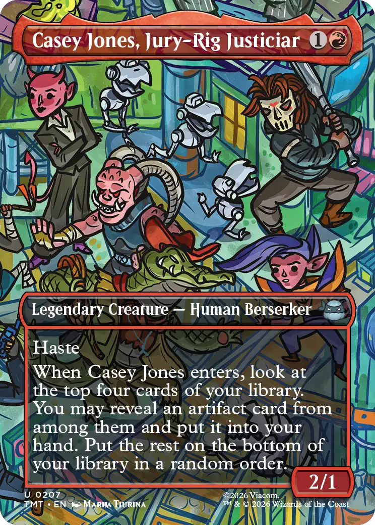 MTG Teenage Mutant Ninja Turtles 0207 Casey Jones, Jury-Rig Justiciar Borderless