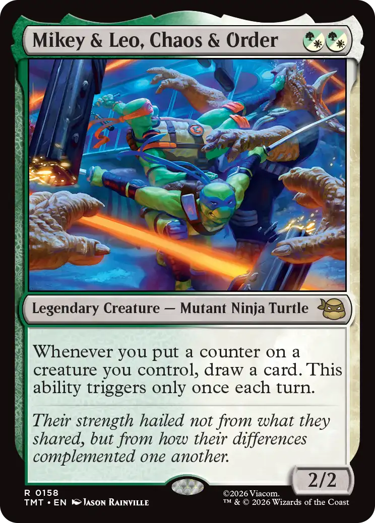 MTG Teenage Mutant Ninja Turtles 0158 Mikey & Leo, Chaos & Order