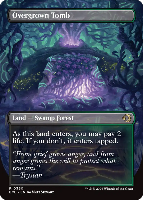 MTG Lorwyn Eclipsed 0350 Overgrown Tomb Borderless