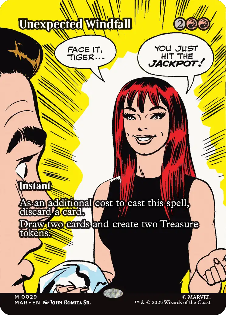 MTG - Marvel's Spider-man 0029 Unexpected Windfall Borderless