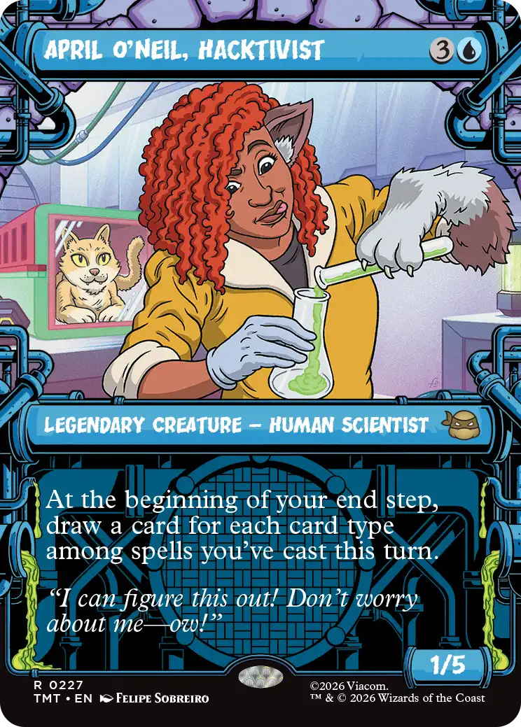 MTG Teenage Mutant Ninja Turtles 0227 April O'Neil, Hacktivist Sewer Frame