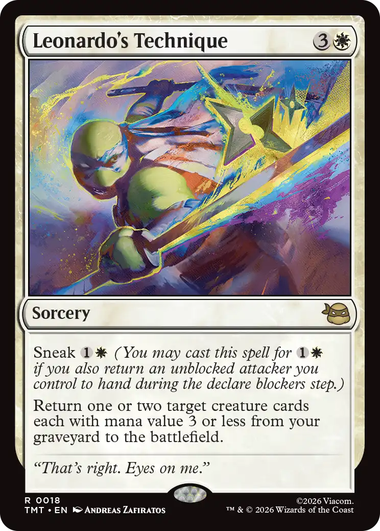 MTG Teenage Mutant Ninja Turtles 0018 Leonardo's Technique
