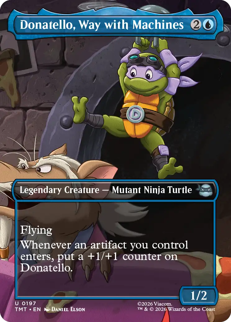MTG Teenage Mutant Ninja Turtles 0197 Donatello, Way with Machines Borderless