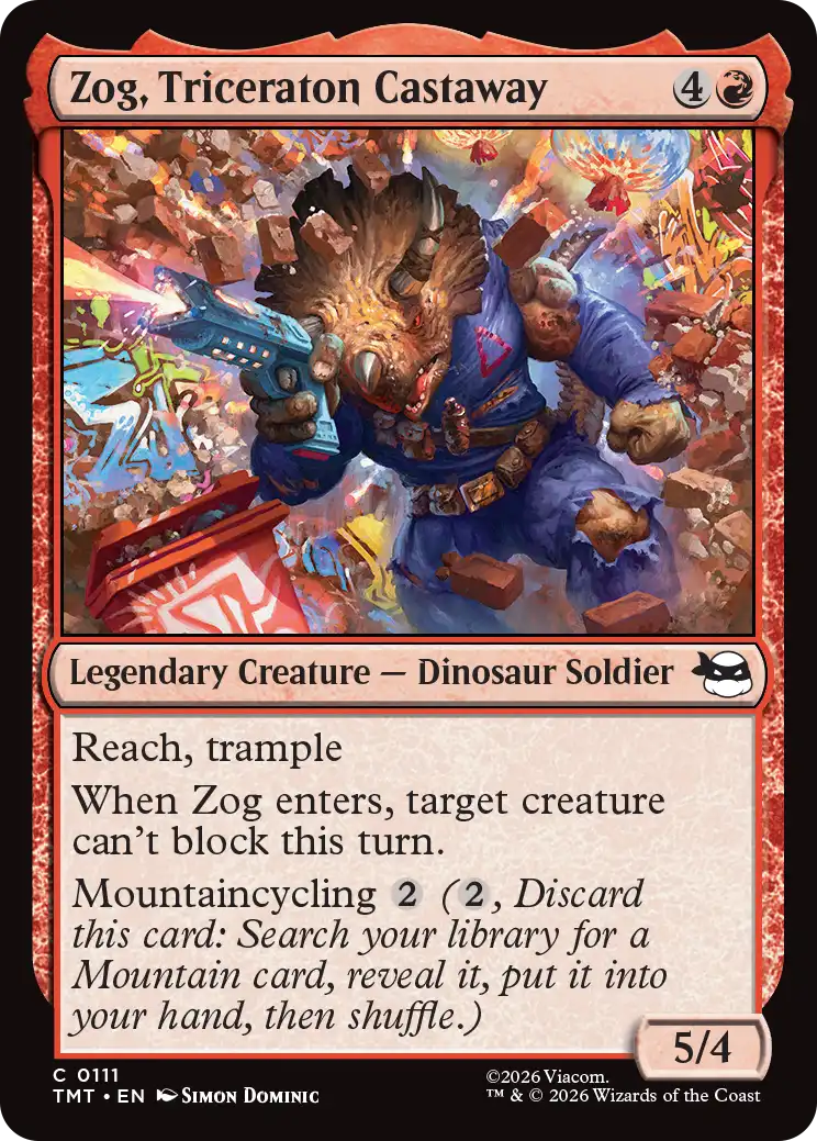 MTG Teenage Mutant Ninja Turtles 0111 Zog, Triceraton Castaway