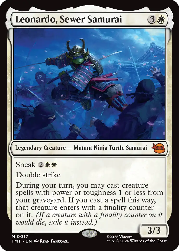 MTG Teenage Mutant Ninja Turtles 0017 Leonardo, Sewer Samurai