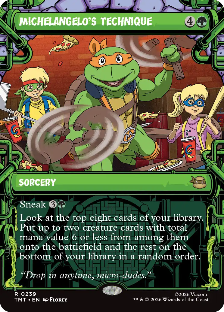 MTG Teenage Mutant Ninja Turtles 0239 Michelangelo's Technique Sewer Frame